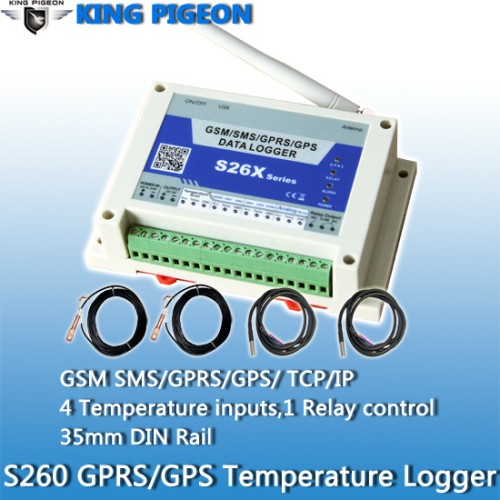 Gsm sms gprs gps temperature logger